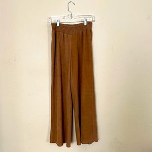Earthbound Wide legged suede Pilazzo pants